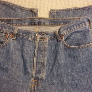 Levis mens button fly denim 501 jeans